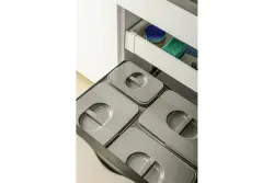 Garbi Basket B-60-4-H sortersysteem voor afval voor lade van 60 cm, inclusief houder en 4 afvalbakken 1208957472