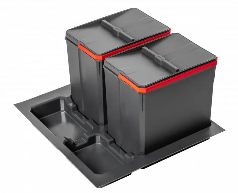 Garbi Basket B-60-2 sorteersysteem voor afval voor lade van 60 cm, inclusief houder en 2 afvalbakken 1208957474