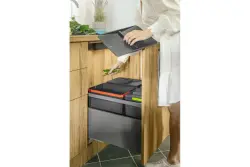 Garbi Basket B-60-4 sorteersysteem voor afval voor lade 60 cm inclusief houder en 4 afvalbakken 1208957475