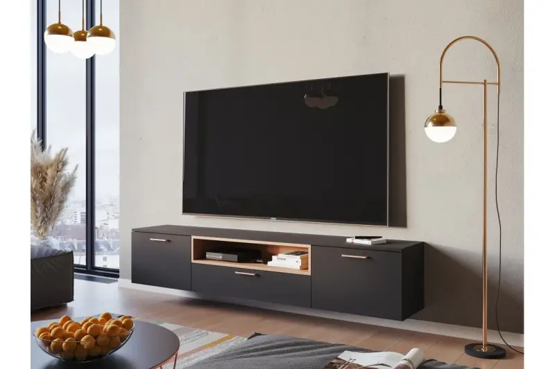 Decor Abies medeninasto zlata moderna viseča svetilka z okroglim kovinskim senčnikom 7597