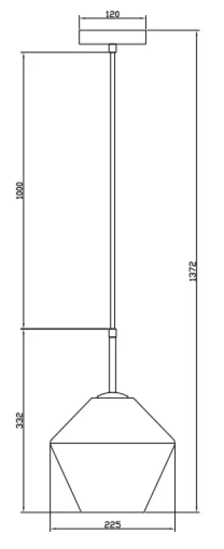 Decor Lime 332 mm visoka moderna viseča svetilka v jantarni barvi 7887