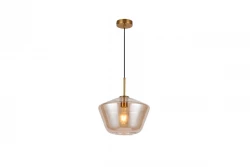 Deco Lime 339 mm visoka moderna viseča svetilka v jantarni barvi 7924