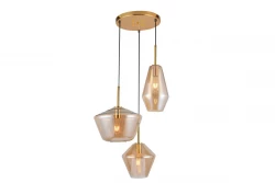Decor Lime 1467 mm visoka moderna zlata viseča svetilka s 3 svetlobnimi viri 7983