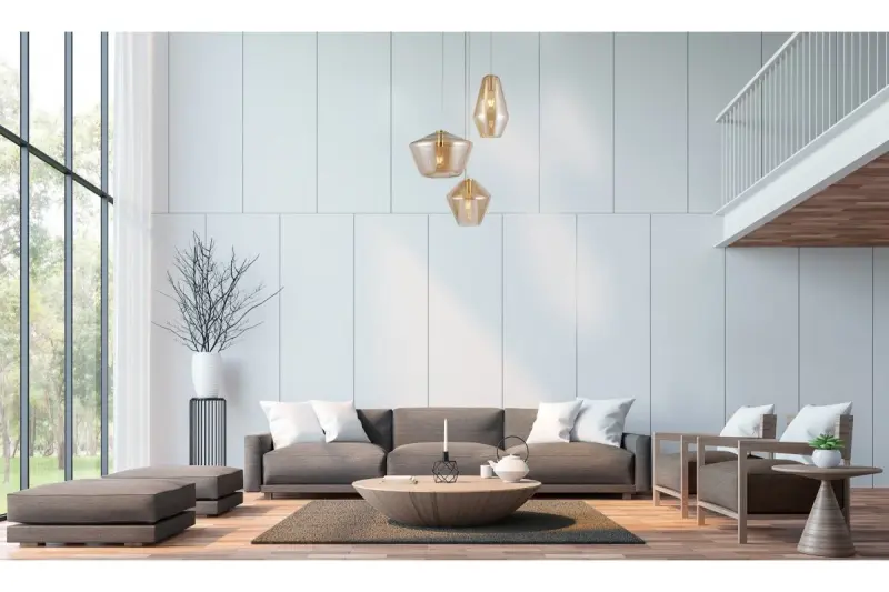 Decor Lime 1467 mm visoka moderna zlata viseča svetilka s 3 svetlobnimi viri 7983