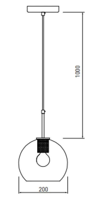 Decor Giglas krogla steklena viseča svetilka 8013