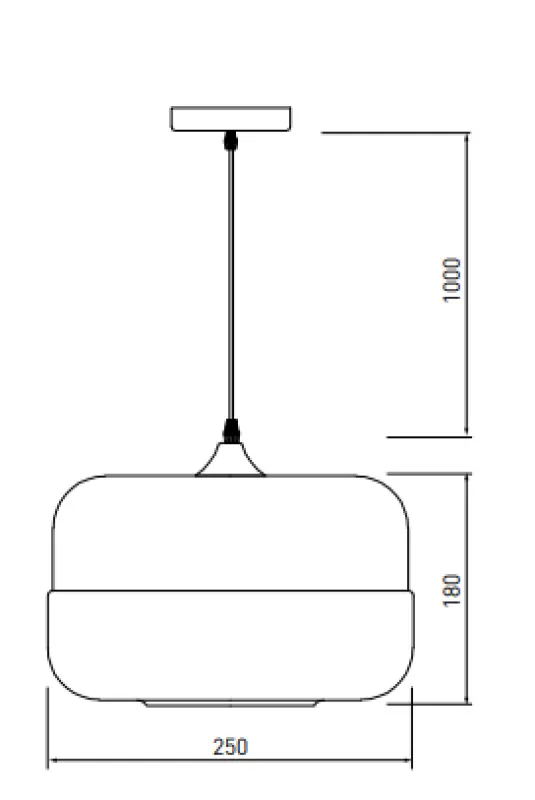 Decor Lender moderna viseča svetilka iz kovine in stekla širine 250 mm 8433