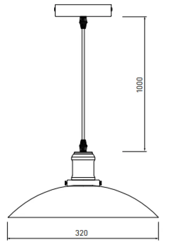 Decor Horizon mat črna industrijska viseča svetilka 4512
