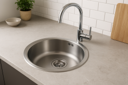 Franke Rondo ROX 210.38 okroglo nerjaveče jeklo pomivalno korito 43,9 cm vgradno 127.0688.778
