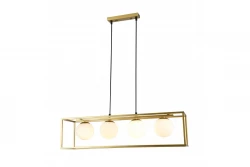 Decor Avelin viseča svetilka z zlato pravokotno ogrodje, širina 80 cm 2287