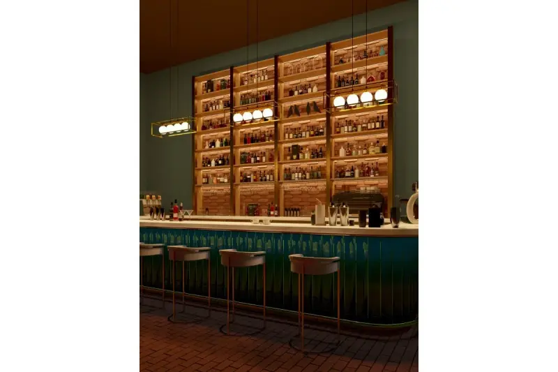 Decor Avelin viseča svetilka z zlato pravokotno ogrodje, širina 80 cm 2287