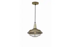Decor Solen viseča svetilka industrijske oblike z zlatim mrežastim senčnikom, premer 26,5 cm 2362