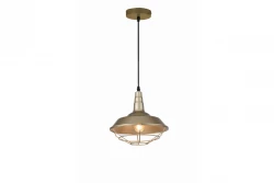Decor Solen viseča svetilka industrijske oblike z zlatim mrežastim senčnikom, premer 26,5 cm 2362