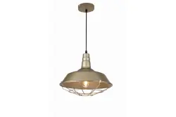 Decor Solen viseča svetilka industrijske oblike z zlato mrežo, premer 36,5 cm 3703