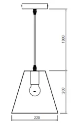Decor Oxalis viseča svetilka s črnim kovinskim ogrodjem v geometrijski obliki, premer 22 cm 3161
