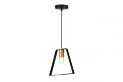 Decor Oxalis viseča svetilka s črnim kovinskim ogrodjem v geometrijski obliki, premer 22 cm 3161