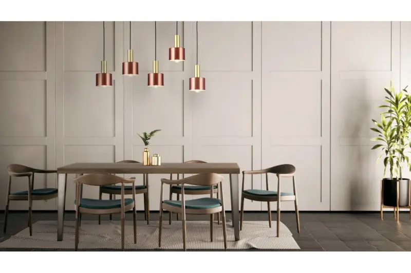 Decor Selvia viseča svetilka baker z medeninasto obdelavo premer 12 cm 3208