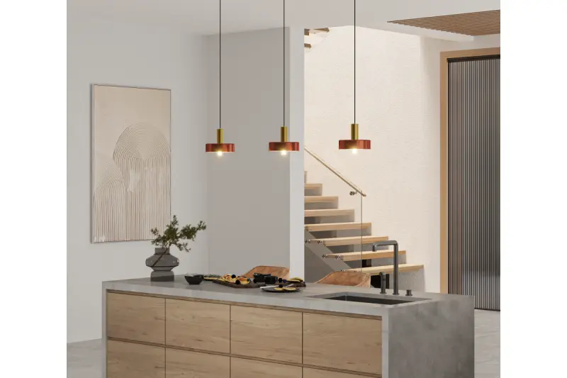 Decor Selvia viseča svetilka baker z medeninasto obdelavo premer 20 cm 3222