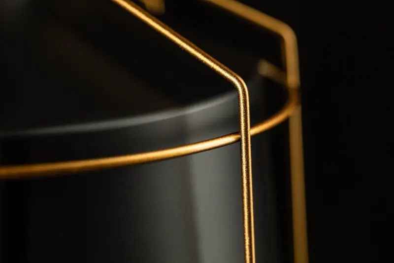 Decor Goa črna viseča svetilka z dekorativnim zlatim okvirjem 3512