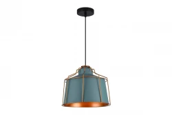 Decor Goa modra viseča svetilka z okrasnim zlatim okvirjem 3574
