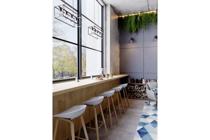 Decor Diu črna geometrijska viseča svetilka s 4 svetlobnimi viri širine 60 cm 3635