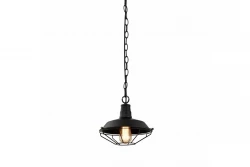 Decor Lars črna viseča svetilka z industrijsko črno mrežo, premer 26 cm 2233