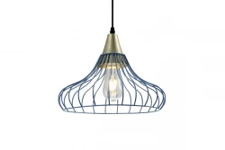 Decor Lotte modra stožčasta vintage viseča svetilka iz žice 2660