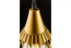 Decor Lotte zlata stožčasta vintage viseča svetilka iz žice 2646