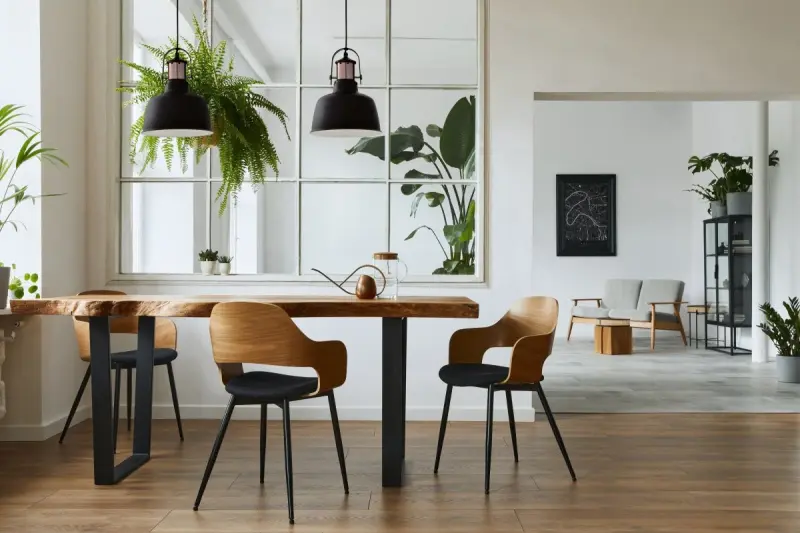 Decor Noor elegantna črna viseča svetilka s bakrenim elementom 2691