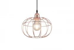 Decor Viela žičnata viseča svetilka, kroglaste oblike, baker, premer 27,5 cm 7047