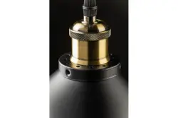 Decor Mani črno-zlata kovinska viseča svetilka premer 30 cm 4076