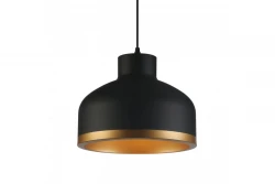 Decor Goldi črno-zlata moderna viseča svetilka s premerom 30 cm 4090