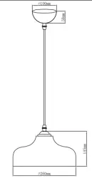Decor Marite klasična viseča svetilka črno obarvano steklo premer 26 cm 7061