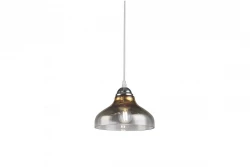 Decor Marite klasična viseča svetilka črno zlato tonirano steklo premer 26 cm 7085