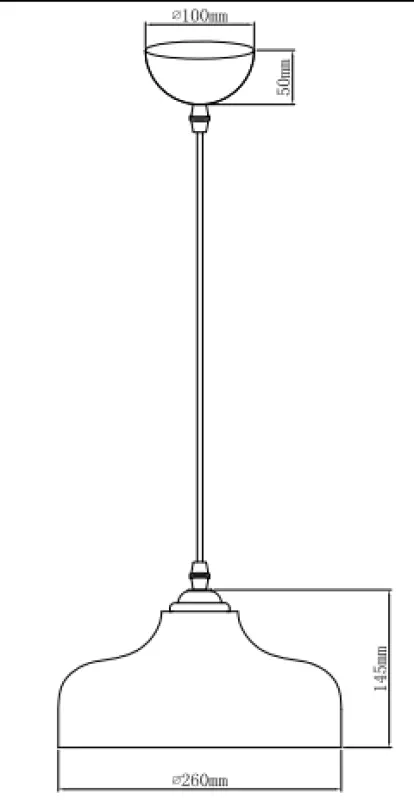 Decor Marite klasična viseča svetilka črno zlato tonirano steklo premer 26 cm 7085