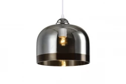 Decor Lati cilindrična črna viseča svetilka iz stekla, premer 23,5 cm 7122