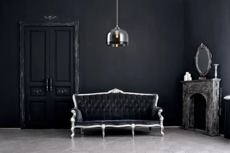 Decor Lati cilindrična črna viseča svetilka iz stekla, premer 23,5 cm 7122