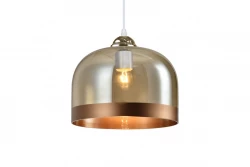 Decor Lati cilindrična viseča svetilka iz jantarnega stekla, premer 23,5 cm 7146