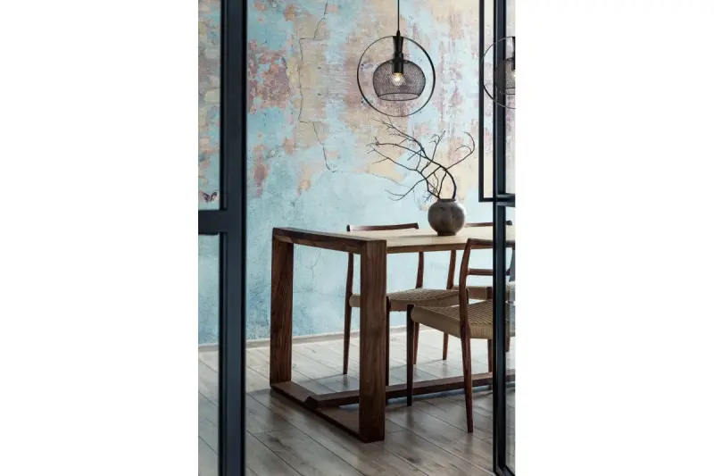 Decor Xalis viseča svetilka s črno žično senčnico in kovinskim robom, premer 19,5 cm 7214