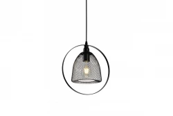 Decor Xalis viseča svetilka črna žična senčnica s kovinskim robom premer 18,5 cm 7320