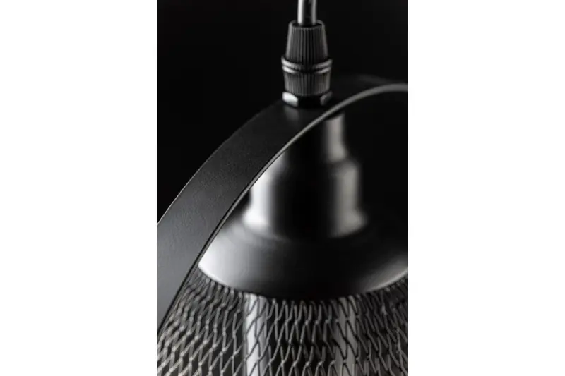 Decor Xalis viseča svetilka črna žična senčnica s kovinskim robom premer 18,5 cm 7320