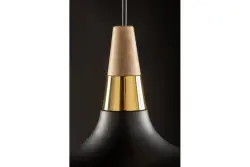 Decor Skandi moderna črna viseča svetilka premera 35 cm 7382