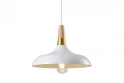 Deco Skandi moderna bela viseča svetilka premera 35 cm 7504