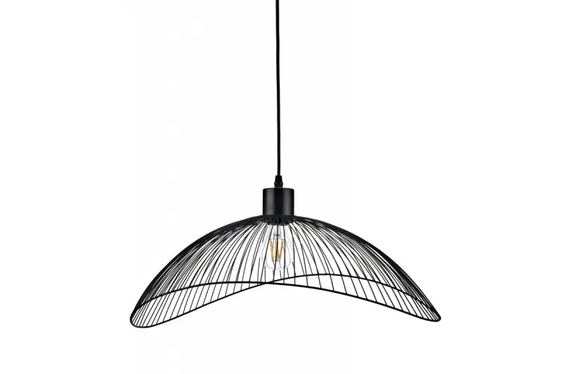 Decor Reto vintage črna viseča svetilka z žično konstrukcijo, premer 40 cm, 4137