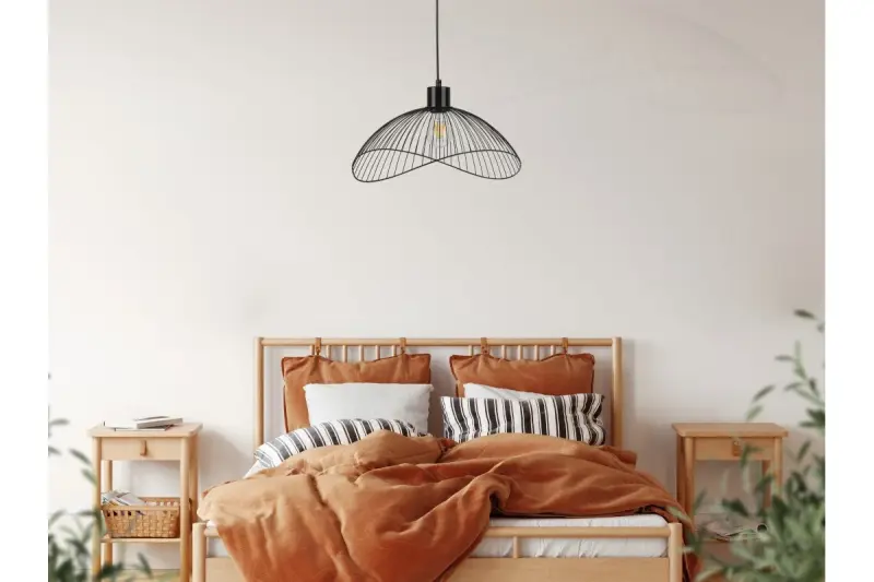 Decor Reto vintage črna obešanka iz žice, premera 50 cm, 4151