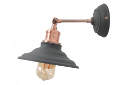 Decor Loret nastavljiva antracitna stenska svetilka, premer 20 cm, 7727