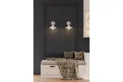 Decor Loret nastavljiva bela stenska svetilka, premer 20 cm, 7871