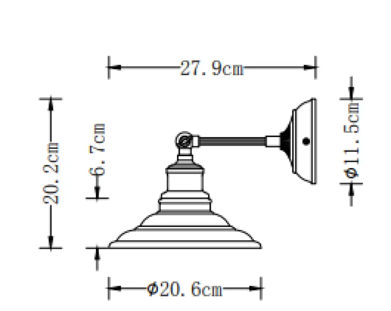 Decor Loret nastavljiva bela stenska svetilka, premer 20 cm, 7871