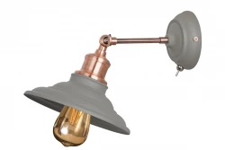 Decor Loret nastavljiva siva stenska svetilka s stikalom, premer 20 cm, 8229