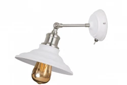 Decor Loret nastavljiva bela stenska svetilka s stikalom, premer 20 cm, 8267
