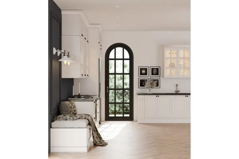 Decor Loret nastavljiva bela stenska svetilka s stikalom, premer 20 cm, 8267